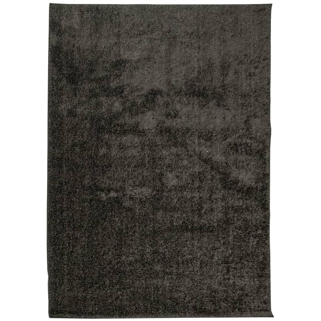 Vidaxl Rug Istan All -Bile Glossy 200x280 cm Anthracite -farget