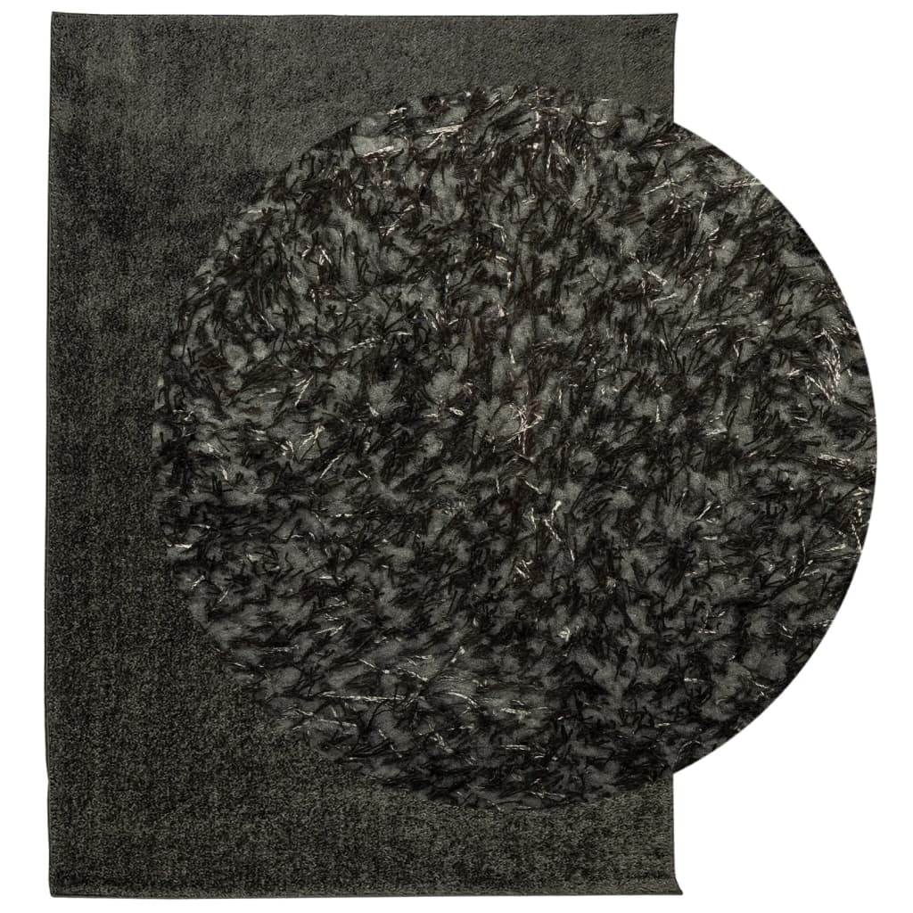 Vidaxl tapis istan pour un tas haut tas brillant 240x340 cm anthracite -colored