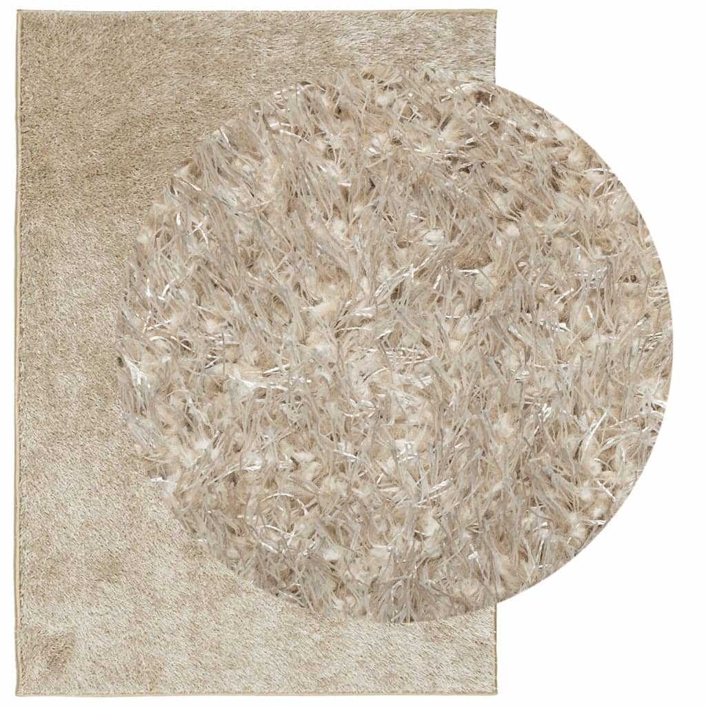 Vidaxl tapis istan hautement brillant 120x170 cm beige