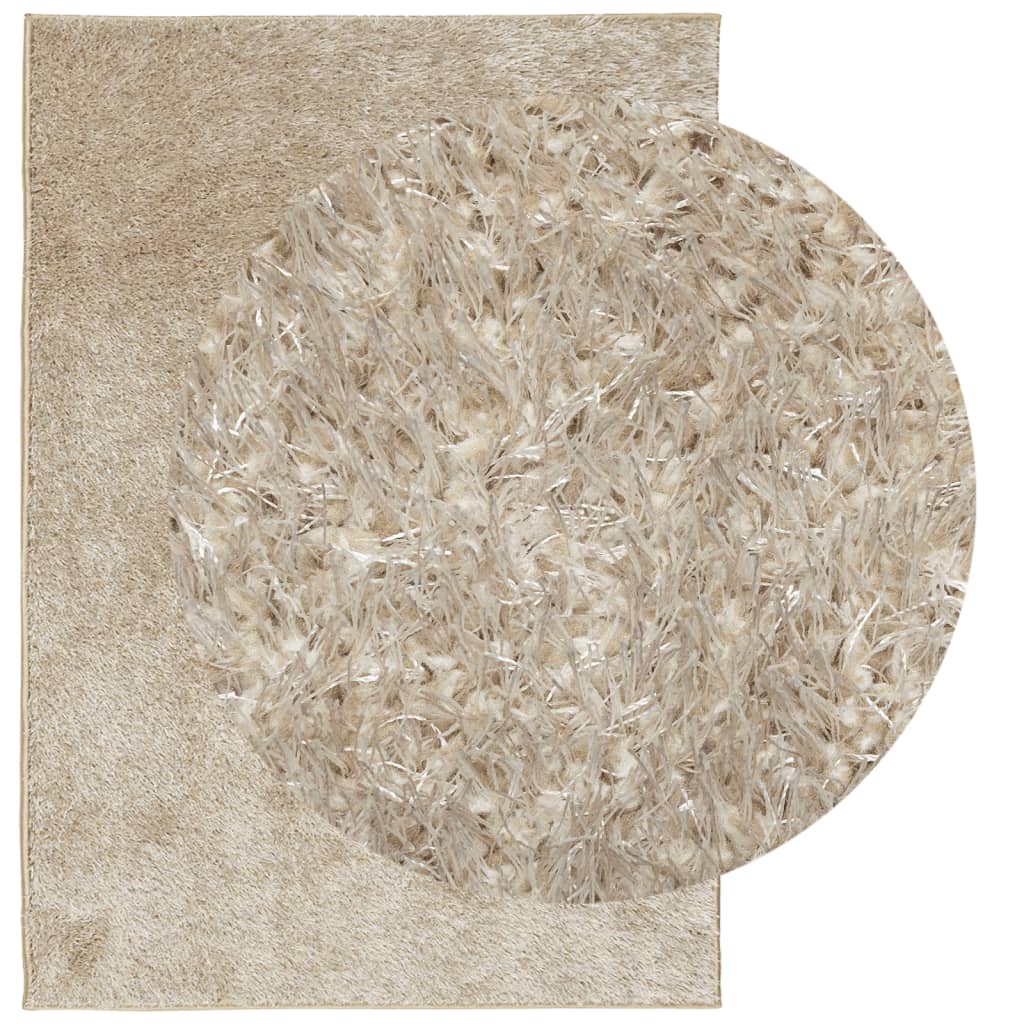 Vidaxl tappeto Istan Pile alto Glossy 140x200 cm beige