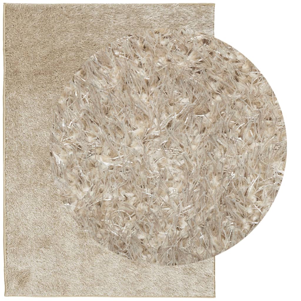 Vidaxl tæppe istan meget blankt 200x280 cm beige