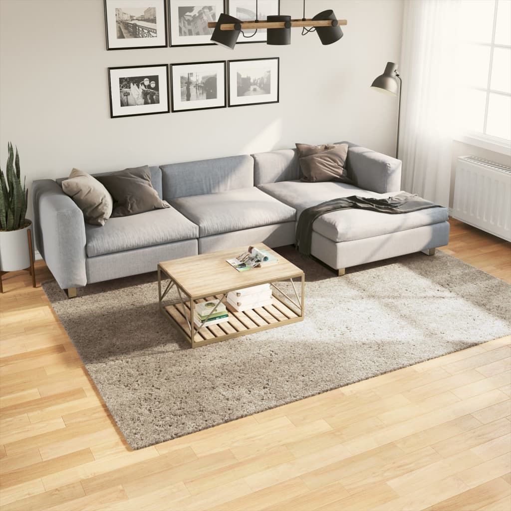 Vidaxl tæppe istan meget blankt 200x280 cm beige