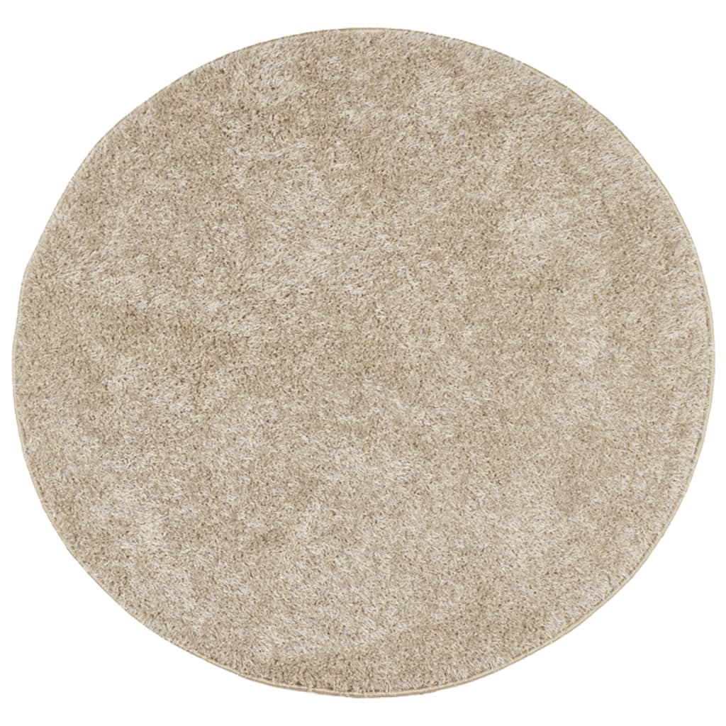 Vidaxl Teppich Istan für Hochhaufen glänzend Ø 80 cm Beige