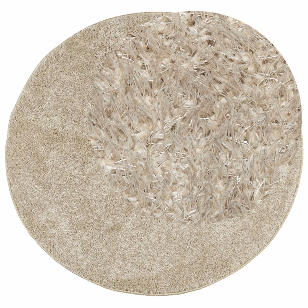 Vidaxl Rug Istan High Pile Glossy Ø 160 cm Beige