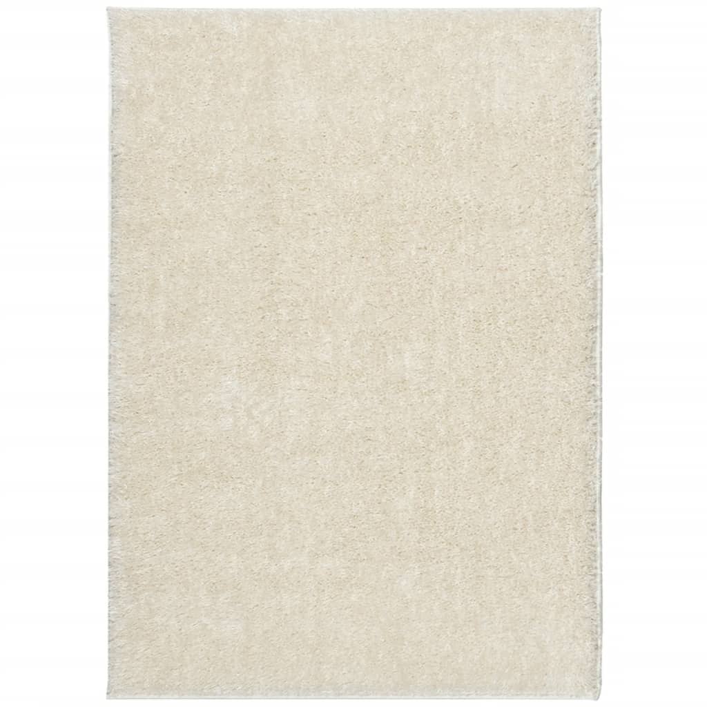 Vidaxl Teppich Istan Langer Haufen glänzend 200x280 cm creme -gelöscht