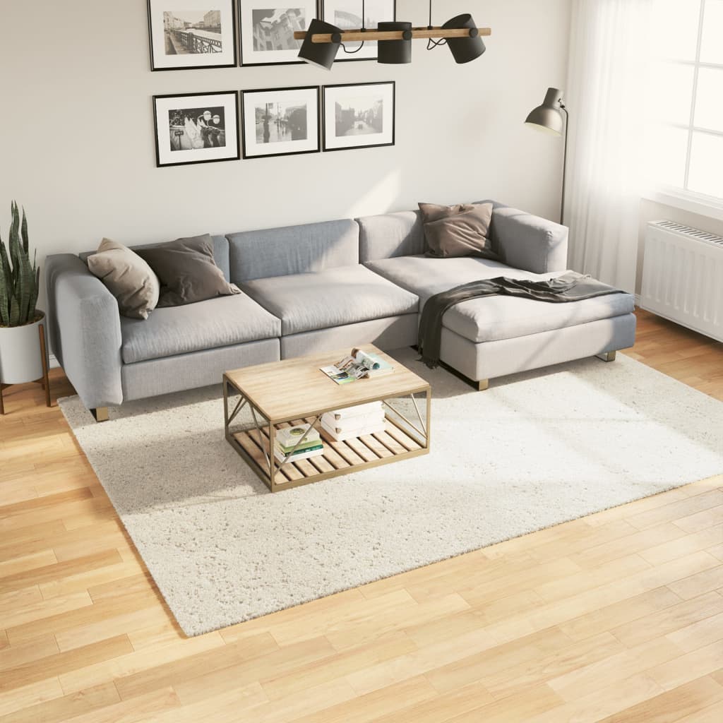 Vidaxl Teppich Istan Langer Haufen glänzend 200x280 cm creme -gelöscht