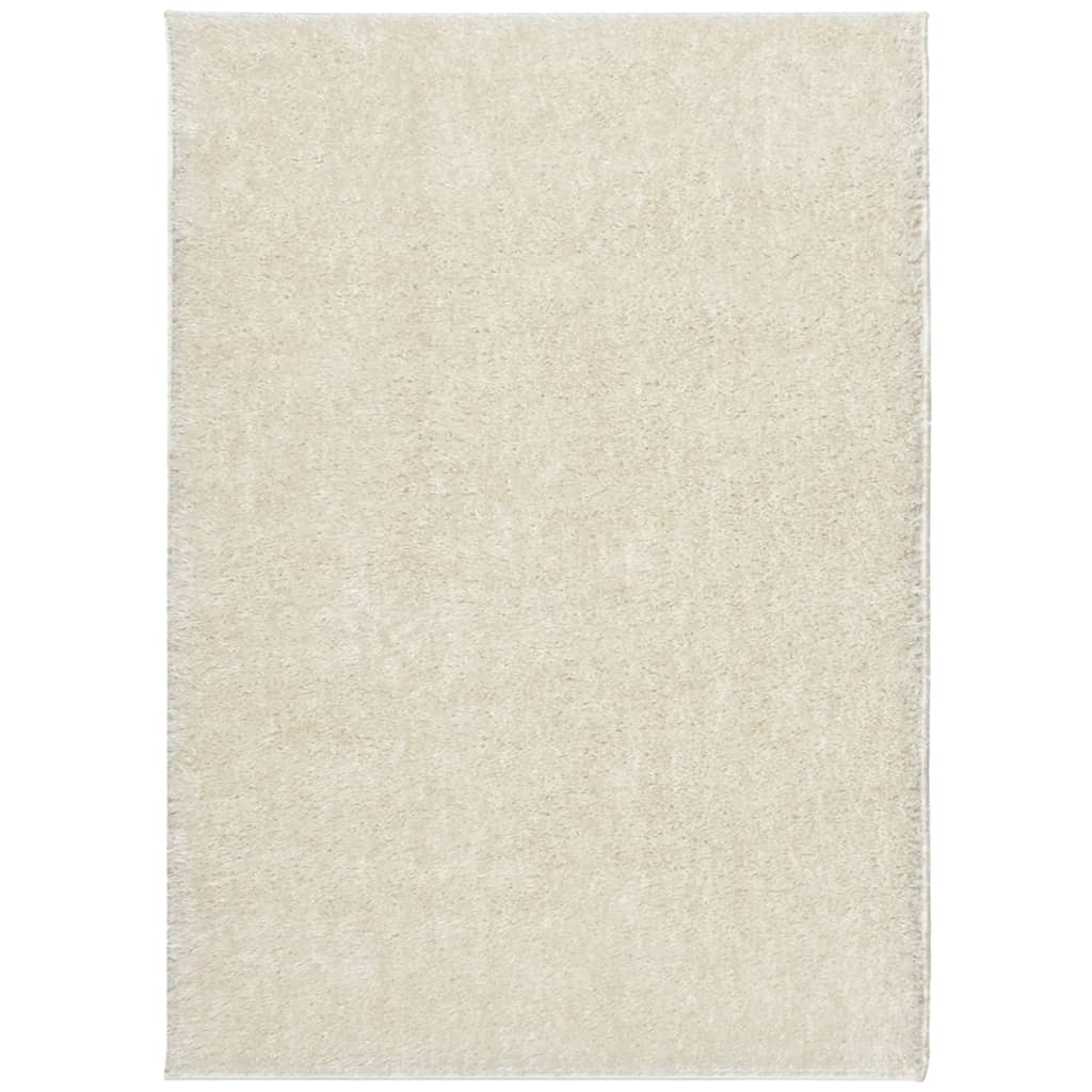 Vidaxl tæppe istan lang bunke blank 240x340 cm creme -farvet