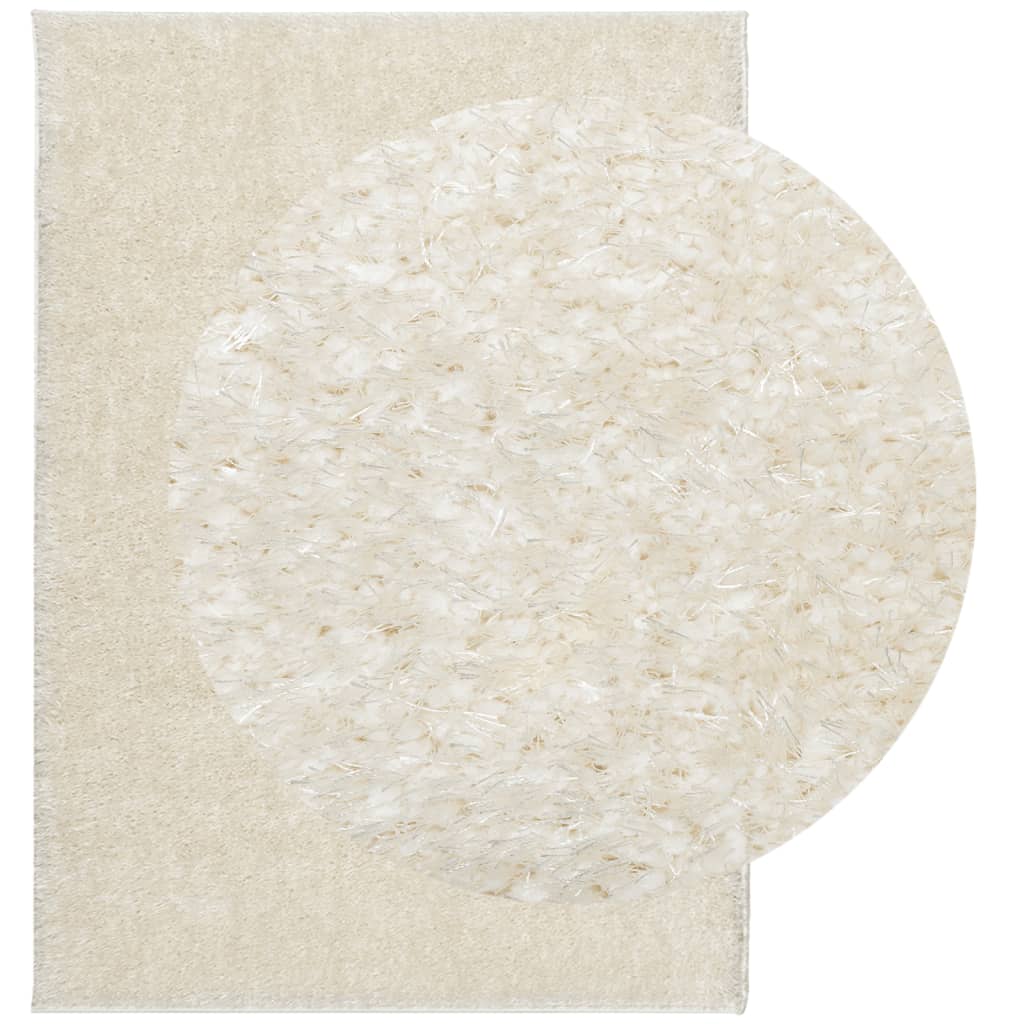 VidaXL rug Istan long pile glossy 240x340 cm cream -colored