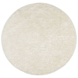 Vidaxl rugtan fir héije Koppel glänzend Ø 80 cm Crème -Colored