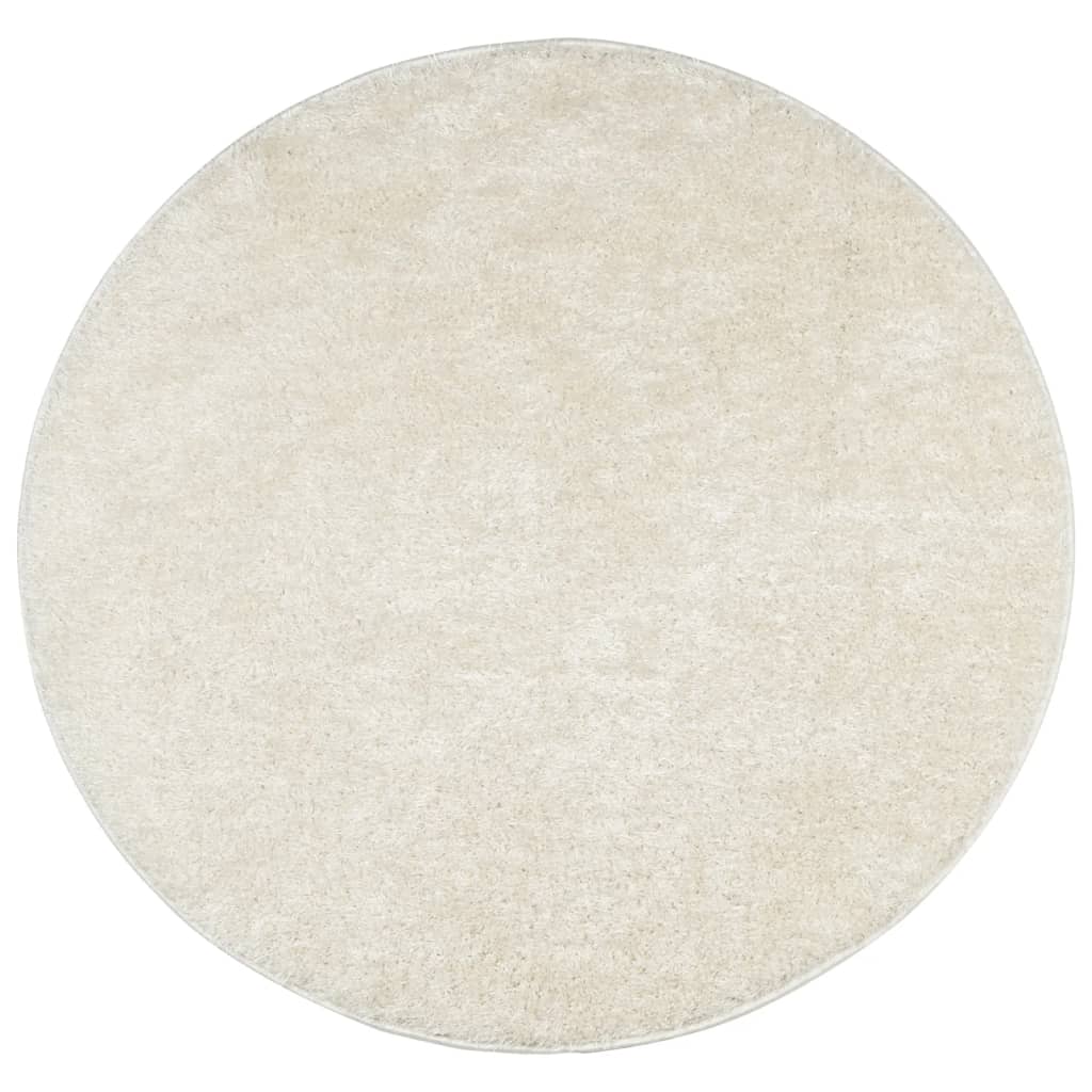 VidaXL rug Istan All -pile glossy Ø 100 cm cream -colored