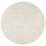 Vidaxl Rug Istan All -Bile Glossy Ø 100 cm Cream -Colored