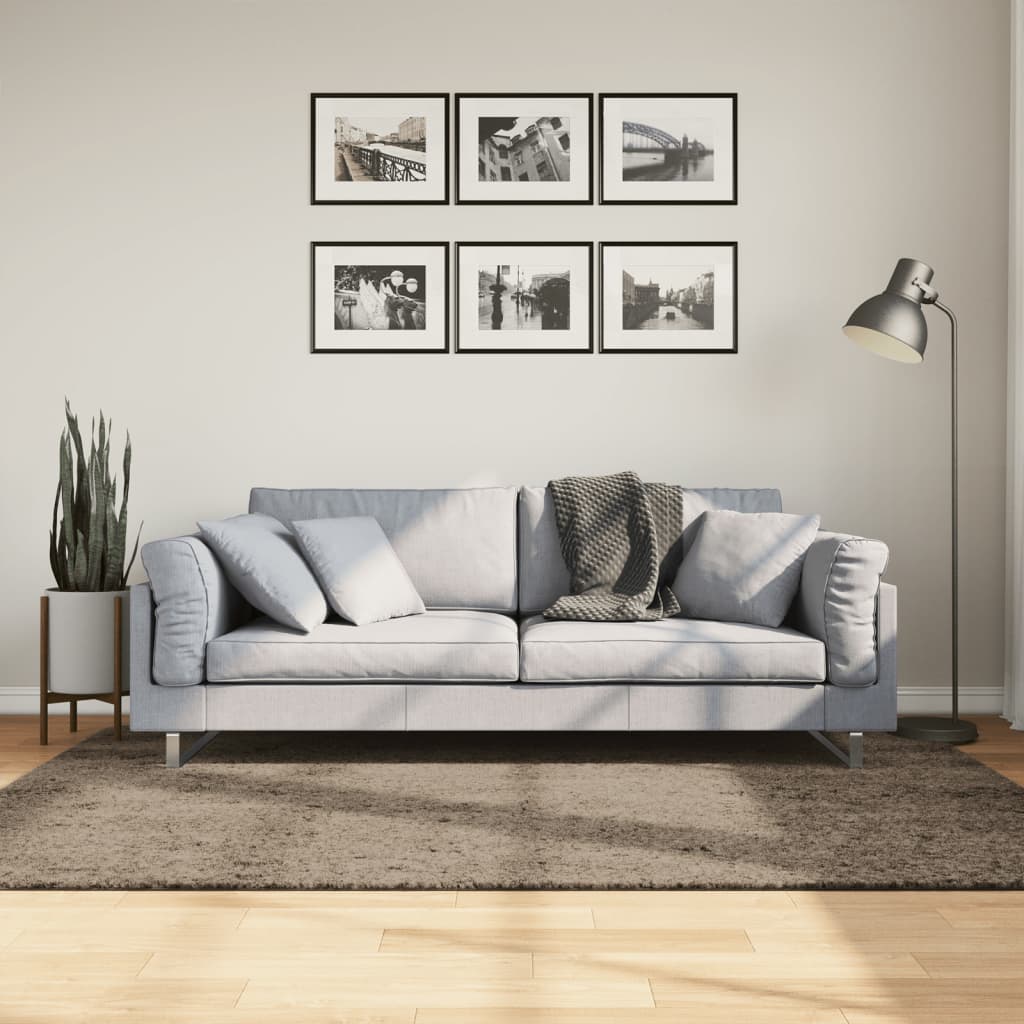 Vidaxl rug istan héije Schnouer glänzend 140x200 cm Grey