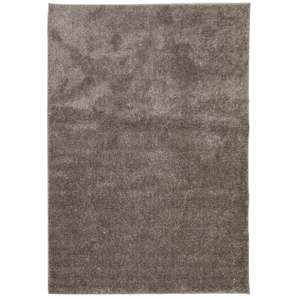 Vidaxl rug Istan high pile glossy 160x230 cm gray