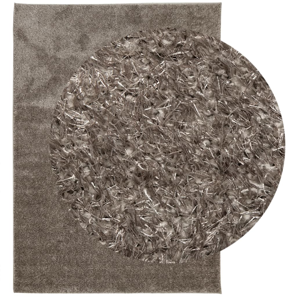 Vidaxl Rug Istan Pila larga brillante 240x340 cm gris