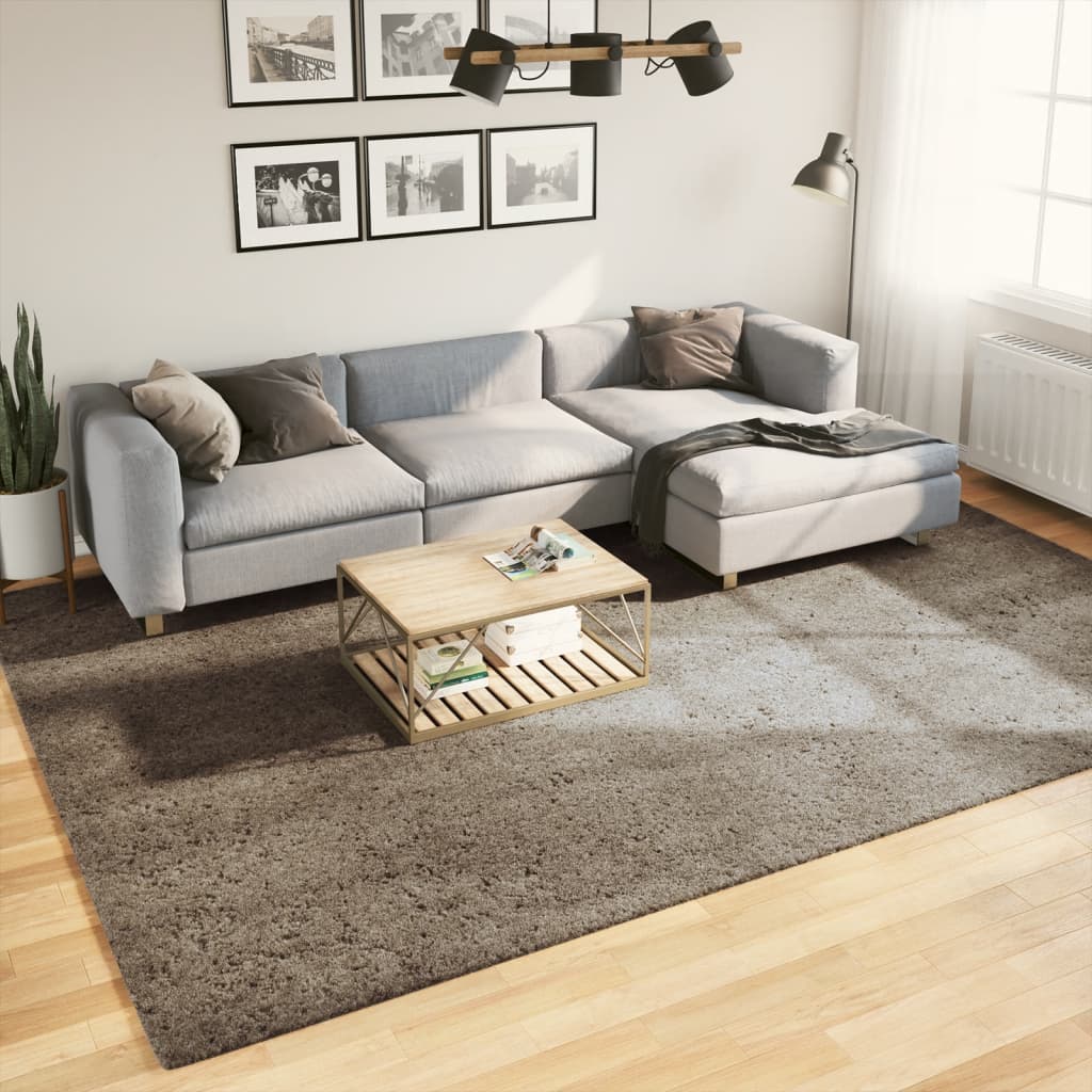 VidaXL rug Istan long pile glossy 240x340 cm gray