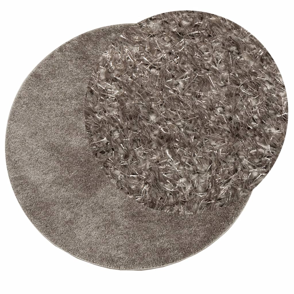 Vidaxl Rug Istan High Pila brillante Ø 160 cm de gris