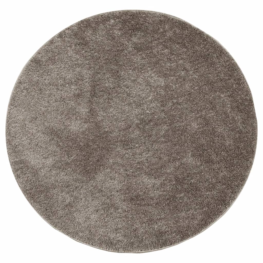 VidaXL rug Istan high pile glossy Ø 200 cm Gray