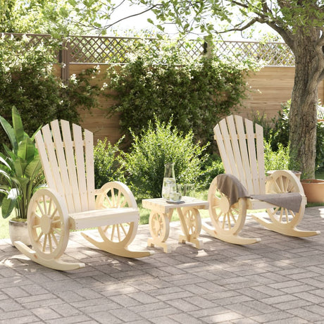 Vidaxl 3-delige loungeset massief vurenhout