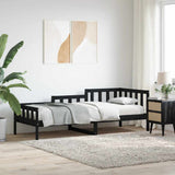 Vidaxl slaapbank 80x200 cm massief grenenhout zwart