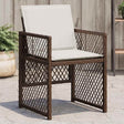Vidaxl tuinstoelen 4 st met kussens poly rattan bruin