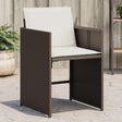 Vidaxl tuinstoelen 4 st met kussens poly rattan bruin