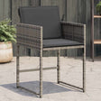 Vidaxl tuinstoelen 4 st met kussens poly rattan grijs