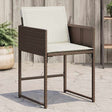 Vidaxl tuinstoelen 4 st met kussens poly rattan bruin