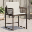 Vidaxl tuinstoelen 4 st met kussens poly rattan bruin