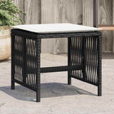 Vidaxl tuinkrukken 4 st met kussens 41x41x36 cm poly rattan zwart