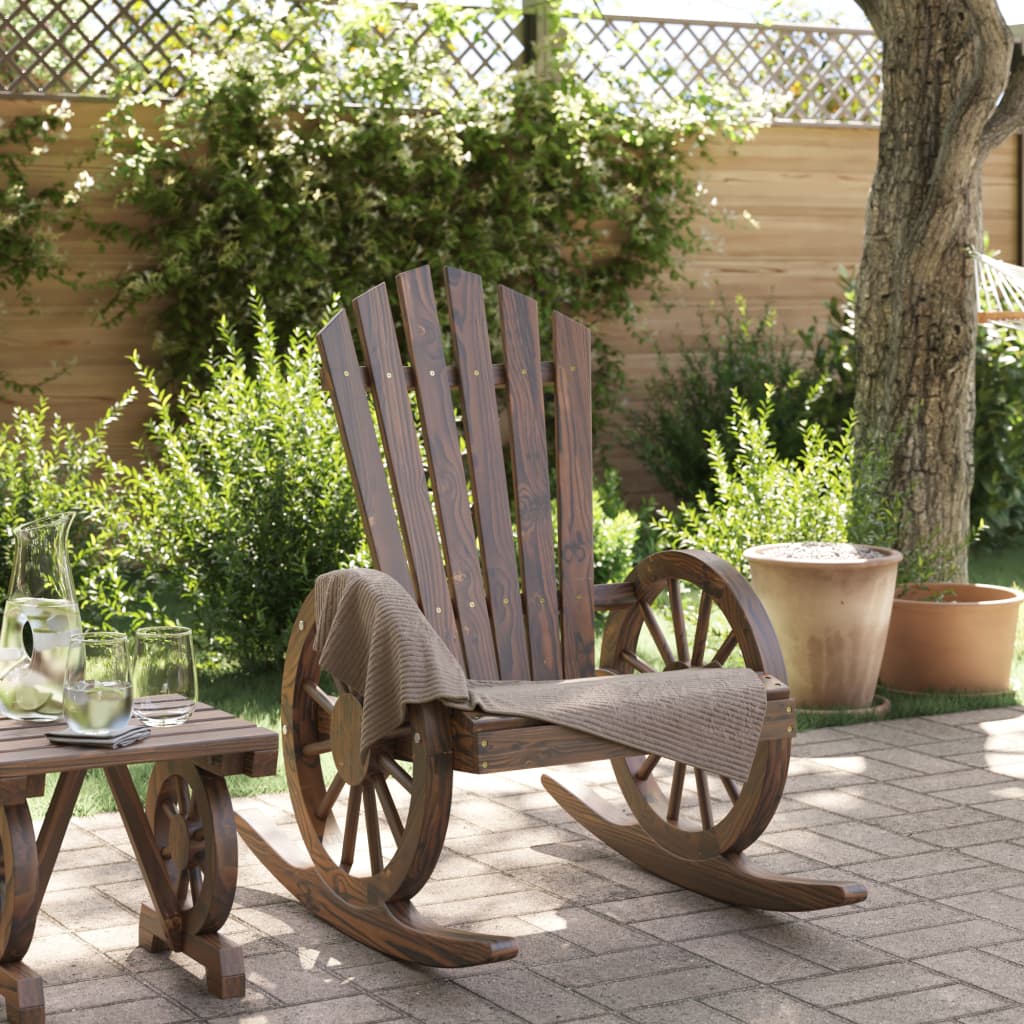 Vidaxl schommelstoel adirondack massief vurenhout