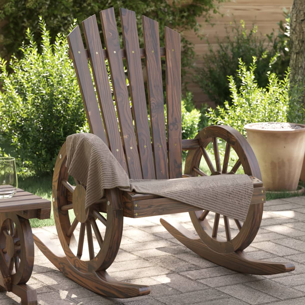 Vidaxl schommelstoel adirondack massief vurenhout