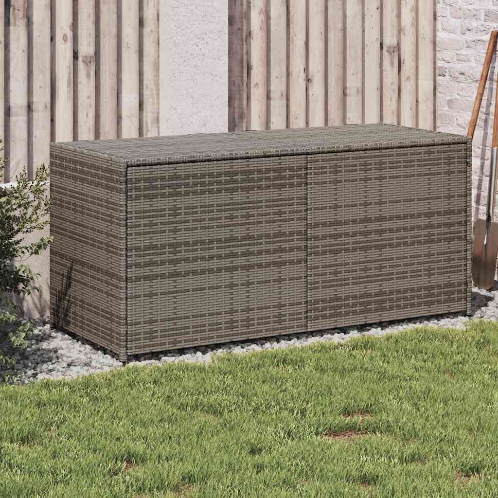 Vidaxl tuinbox 283 l poly rattan grijs