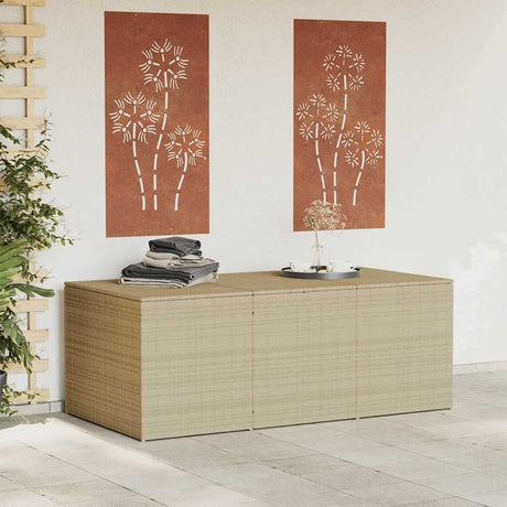 Vidaxl tuinbox 984 l poly rattan gemengd beige