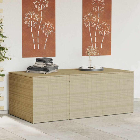 Vidaxl tuinbox 984 l poly rattan gemengd beige