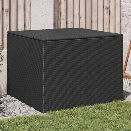 Vidaxl tuinbox 291 l poly rattan zwart