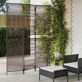 Vidaxl kamerscherm 3 panelen poly rattan bruin