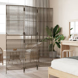 Vidaxl kamerscherm 3 panelen poly rattan grijs