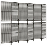 Vidaxl kamerscherm 6 panelen poly rattan grijs