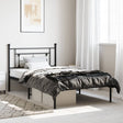 Vidaxl bedframe met hoofdbord metaal zwart 107x203 cm