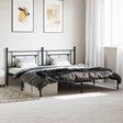 Vidaxl bedframe met hoofdbord metaal zwart 193x203 cm
