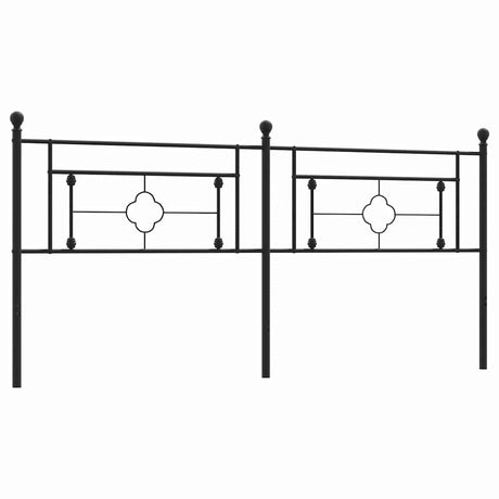 Vidaxl vervangend hoofdbord 200 cm metaal zwart