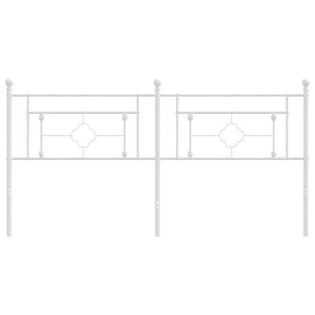 Vidaxl vervangend hoofdbord 180 cm metaal wit