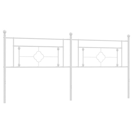 Vidaxl vervangend hoofdbord 200 cm metaal wit