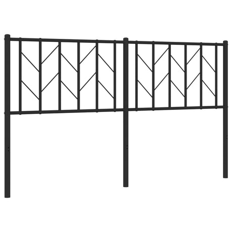Vidaxl vervangend hoofdbord 150 cm metaal zwart