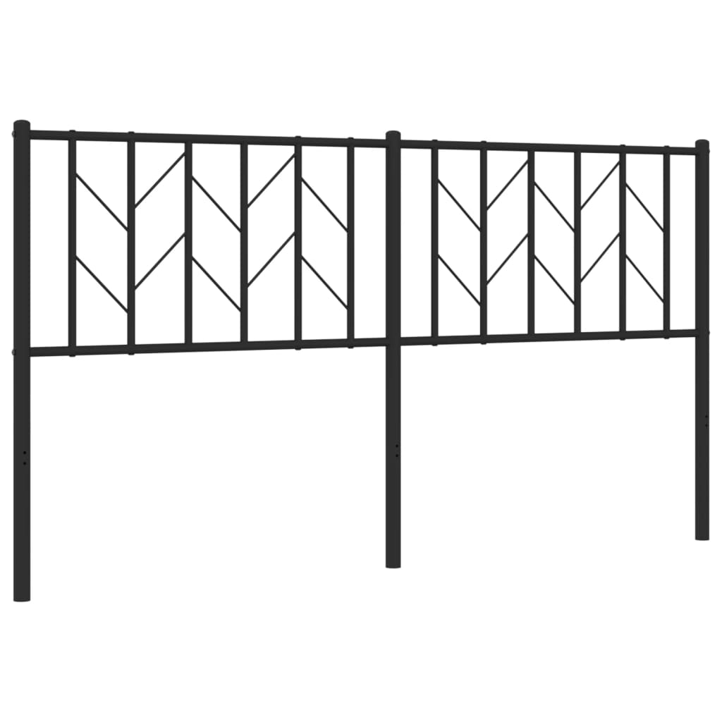 Vidaxl vervangend hoofdbord 160 cm metaal zwart