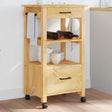 Vidaxl keukentrolley monza 48x40x88,5 cm massief grenenhout