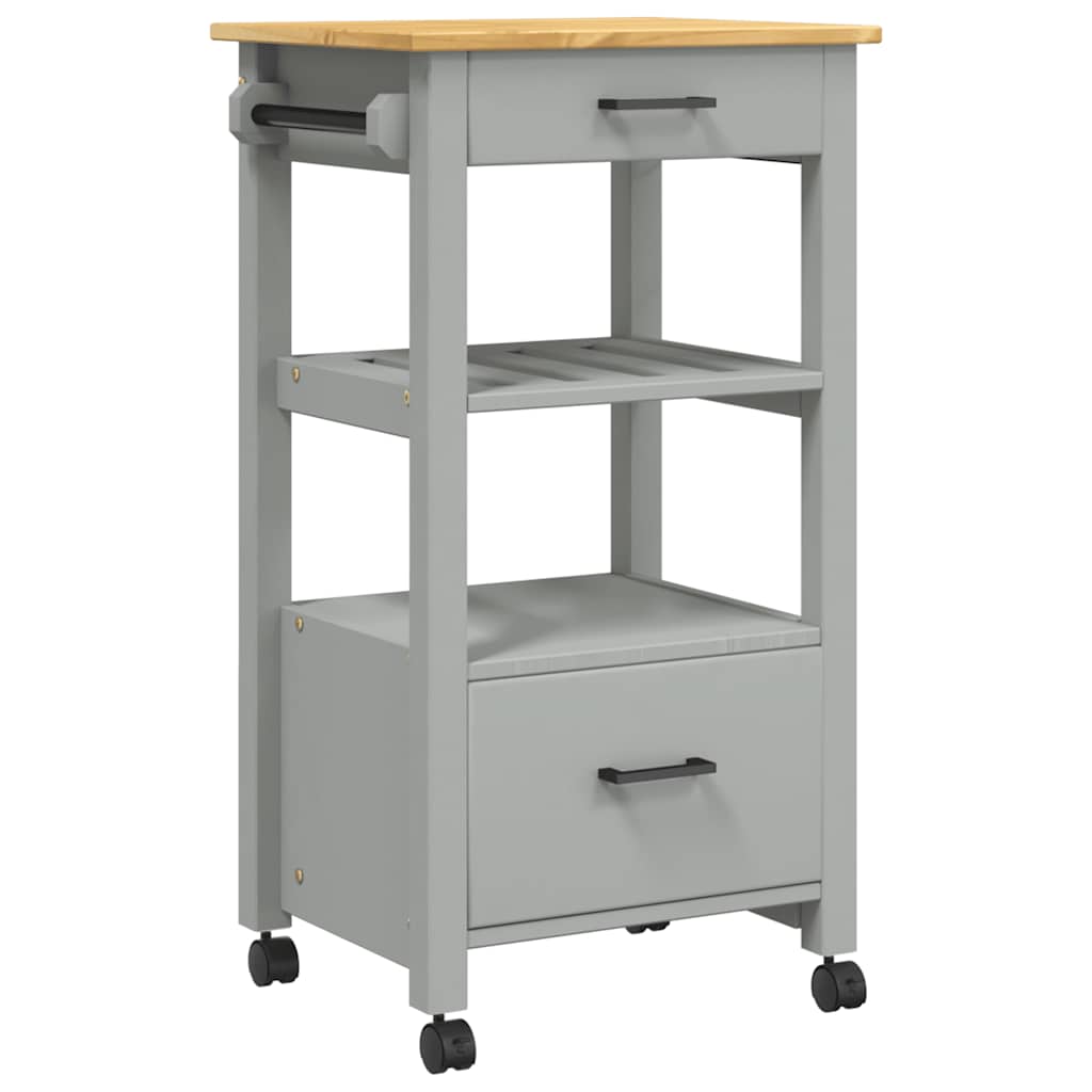 Vidaxl keukentrolley monza 48x40x88,5 cm massief grenenhout