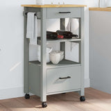 Vidaxl keukentrolley monza 48x40x88,5 cm massief grenenhout