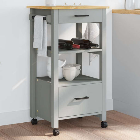 Vidaxl keukentrolley monza 48x40x88,5 cm massief grenenhout