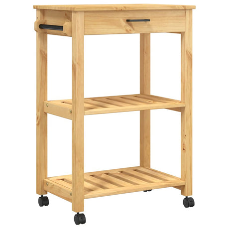 Vidaxl keukentrolley monza 60x40x88,5 cm massief grenenhout